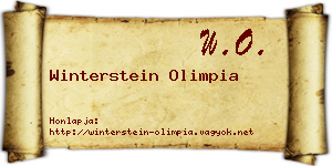 Winterstein Olimpia névjegykártya